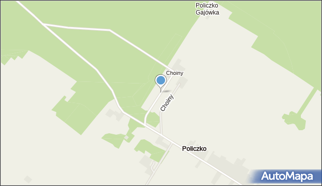 Policzko, Choiny, mapa Policzko