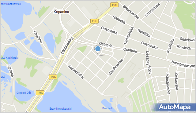 Poznań, Chomęcicka, mapa Poznania