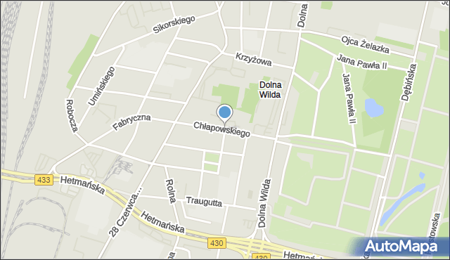 Poznań, Chłapowskiego Dezyderego, gen., mapa Poznania