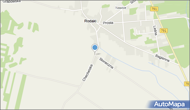 Rodaki, Chechelska, mapa Rodaki