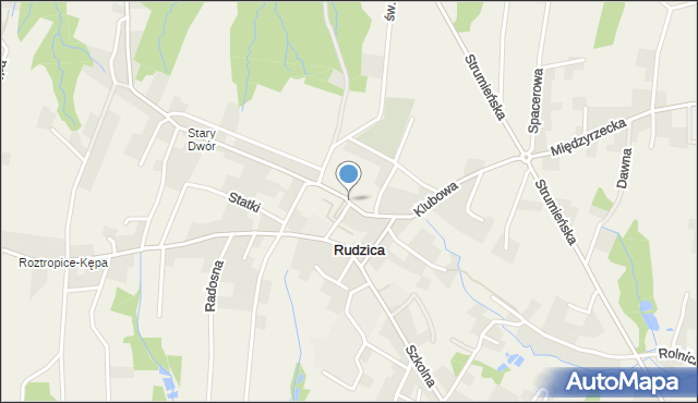 Rudzica gmina Jasienica, Chrzciciela, mapa Rudzica gmina Jasienica