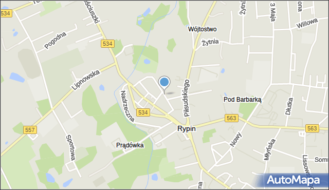 Rypin, Chojeckiego Czesława, ks., mapa Rypin