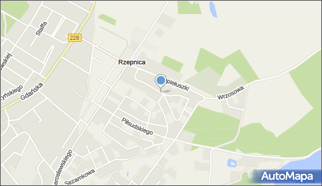 Rzepnica, Chopina Fryderyka, mapa Rzepnica