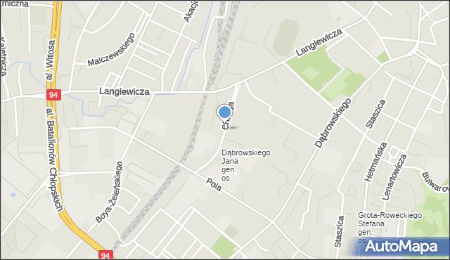 Rzeszów, Chmaja Ludwika, prof., mapa Rzeszów