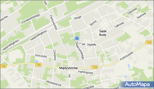 Sade Budy, Chełmońskiego, mapa Sade Budy
