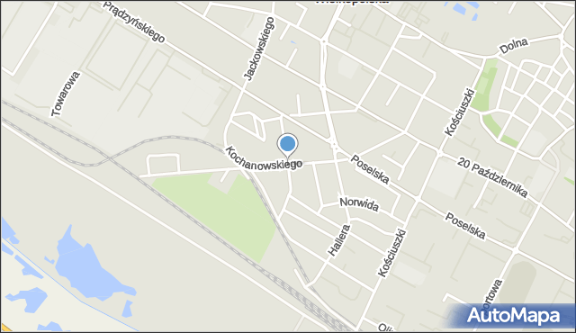 Środa Wielkopolska, Chudoby Stanisława, mapa Środa Wielkopolska