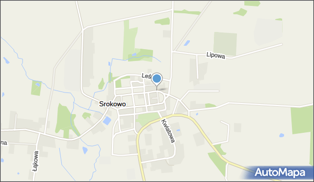 Srokowo, Chopina Fryderyka, mapa Srokowo