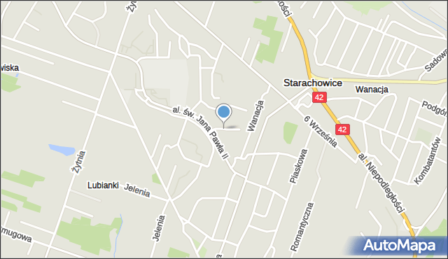 Starachowice, Chłopickiego Józefa, gen., mapa Starachowic