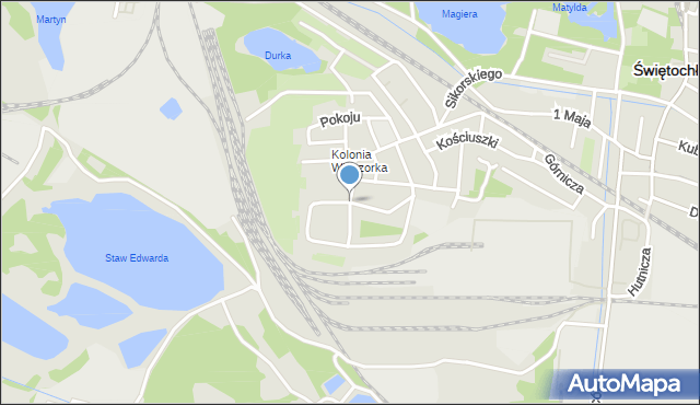 Świętochłowice, Chopina Fryderyka, mapa Świętochłowice