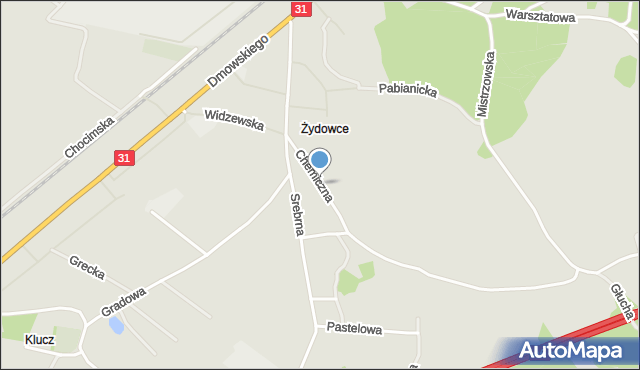 Szczecin, Chemiczna, mapa Szczecina