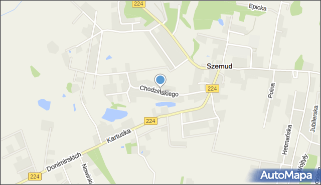 Szemud, Chodzińskiego Józefa, ks., mapa Szemud