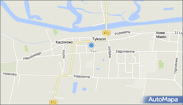 Tykocin, Choroszczańska, mapa Tykocin