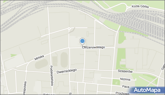 Warszawa, Chrzanowskiego Wojciecha, mapa Warszawy