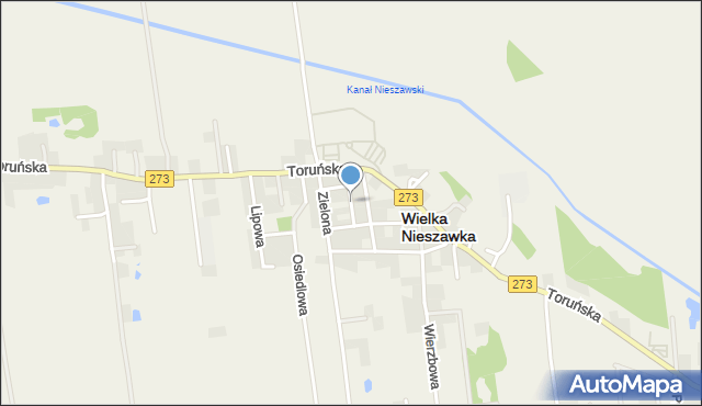 Wielka Nieszawka, Chabrowa, mapa Wielka Nieszawka