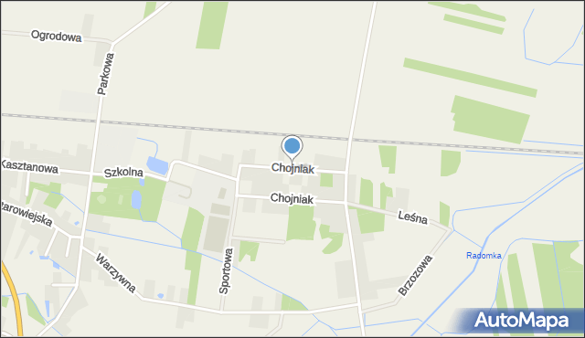 Wieniawa, Chojniak, mapa Wieniawa