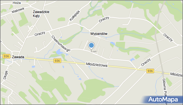 Wodzisław Śląski, Chełmońskiego Józefa, mapa Wodzisławia Śląskiego