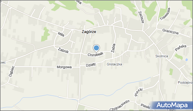 Zagórze gmina Babice, Chmielnik, mapa Zagórze gmina Babice