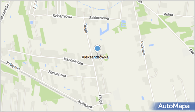 Aleksandrówka gmina Dębe Wielkie, Cicha, mapa Aleksandrówka gmina Dębe Wielkie