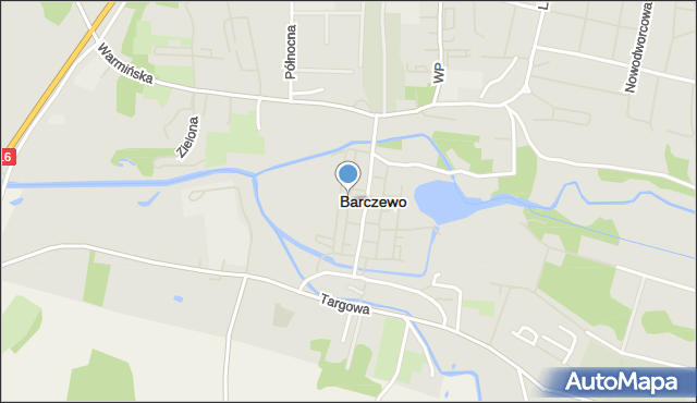 Barczewo, Cicha, mapa Barczewo