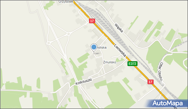 Bełżec, Cicha, mapa Bełżec