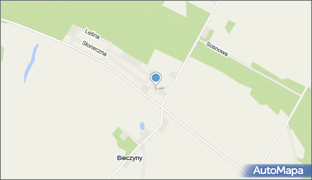 Bieczyny, Cicha, mapa Bieczyny