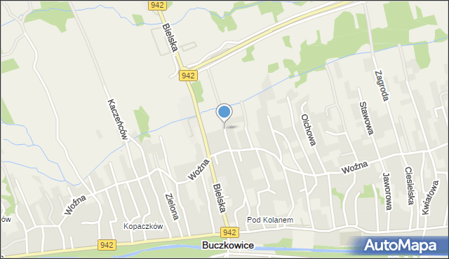 Buczkowice, Cisowa, mapa Buczkowice
