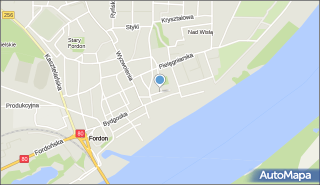 Bydgoszcz, Cierpicka, mapa Bydgoszczy