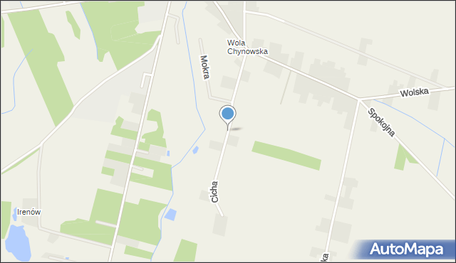 Chynów powiat grójecki, Cicha, mapa Chynów powiat grójecki