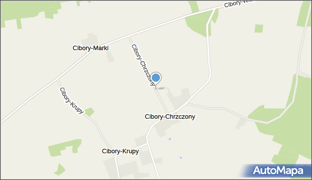 Cibory-Chrzczony, Cibory-Chrzczony, mapa Cibory-Chrzczony