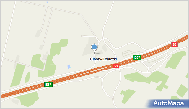 Cibory-Kołaczki, Cibory-Kołaczki, mapa Cibory-Kołaczki