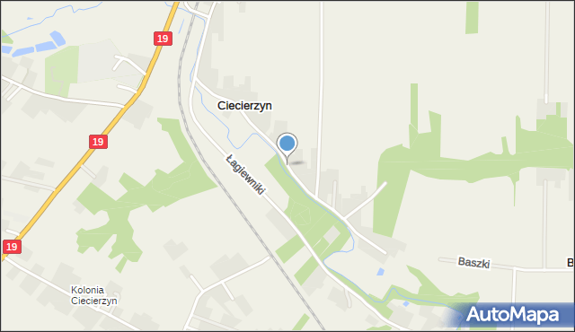 Ciecierzyn gmina Niemce, Ciecierzyn, mapa Ciecierzyn gmina Niemce