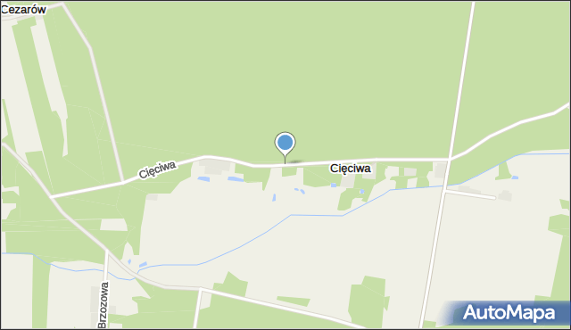 Cięciwa gmina Dębe Wielkie, Cięciwa, mapa Cięciwa gmina Dębe Wielkie