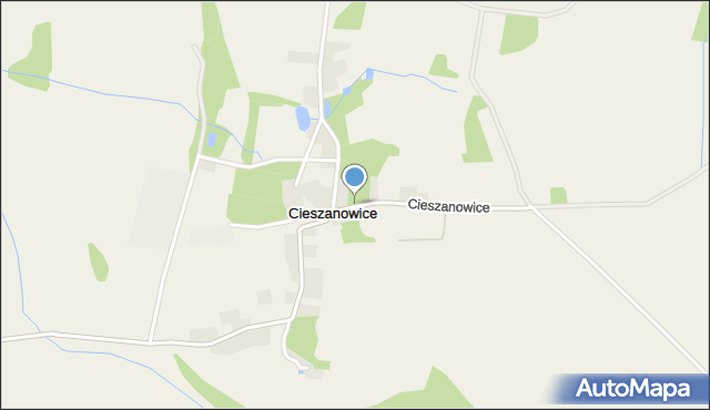 Cieszanowice gmina Kamiennik, Cieszanowice, mapa Cieszanowice gmina Kamiennik
