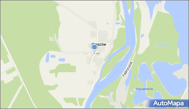 Cieszów gmina Nowogród Bobrzański, Cieszów, mapa Cieszów gmina Nowogród Bobrzański