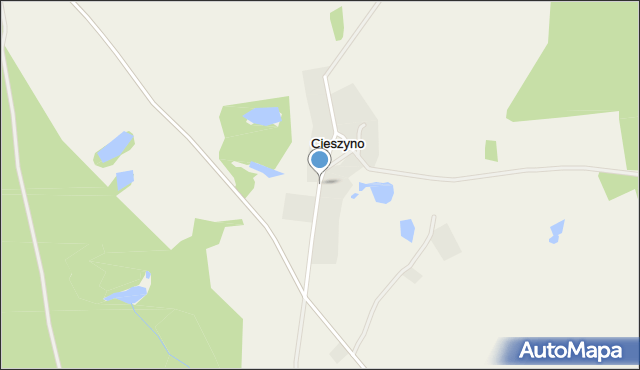 Cieszyno gmina Świdwin, Cieszyno, mapa Cieszyno gmina Świdwin