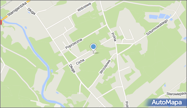 Czarna Woda powiat starogardzki, Cicha, mapa Czarna Woda powiat starogardzki