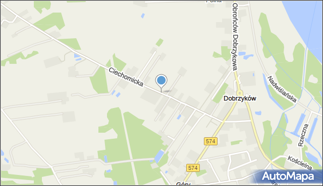 Dobrzyków, Ciechomicka, mapa Dobrzyków