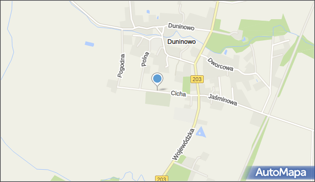 Duninowo, Cicha, mapa Duninowo