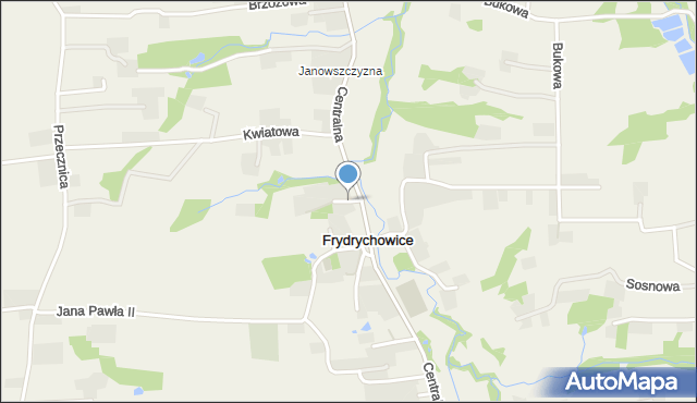 Frydrychowice, Cicha, mapa Frydrychowice