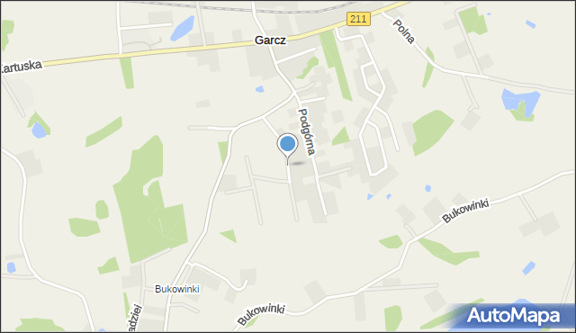 Garcz, Cicha, mapa Garcz