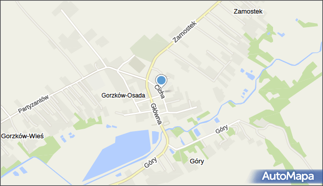 Gorzków-Osada, Cicha, mapa Gorzków-Osada