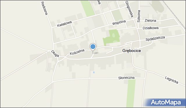 Grębocice, Cicha, mapa Grębocice