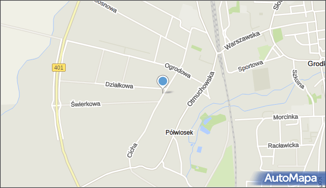 Grodków powiat brzeski, Cicha, mapa Grodków powiat brzeski