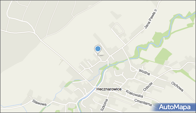 Hecznarowice, Cicha, mapa Hecznarowice