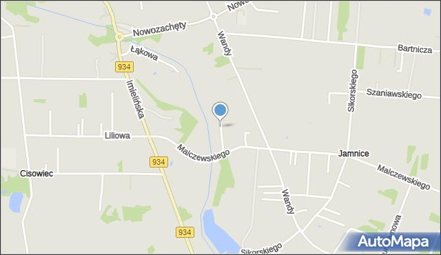 Imielin, Cicha, mapa Imielin