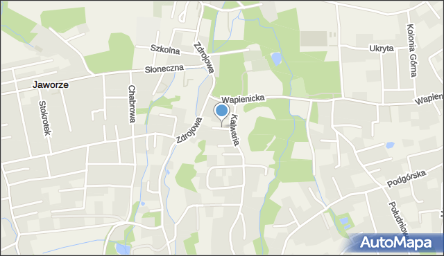 Jaworze powiat bielski, Cicha, mapa Jaworze powiat bielski