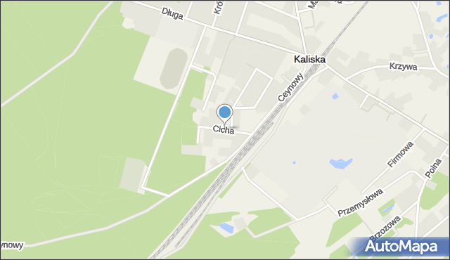 Kaliska powiat starogardzki, Cicha, mapa Kaliska powiat starogardzki