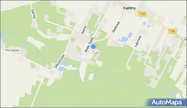 Kębliny, Cicha, mapa Kębliny