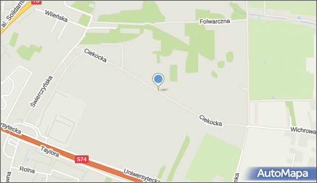 Kielce, Ciekocka, mapa Kielc