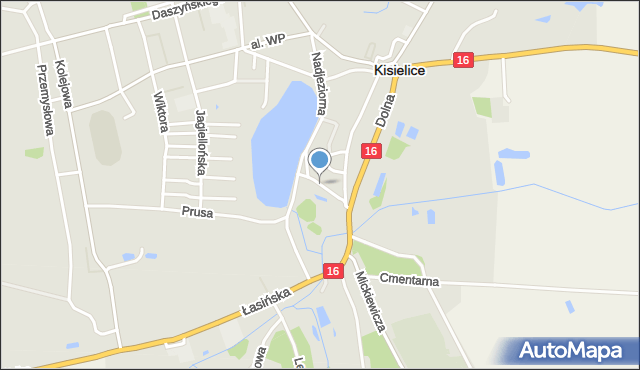 Kisielice, Ciasna, mapa Kisielice